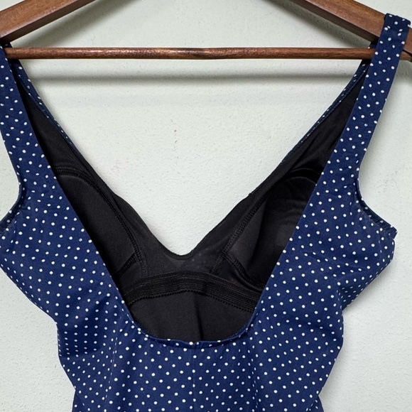 NWOT Miraclesuit Oceanus‎ One Piece Pin Point Shaping Swimsuit Midnight Navy 14 - Picture 8 of 13